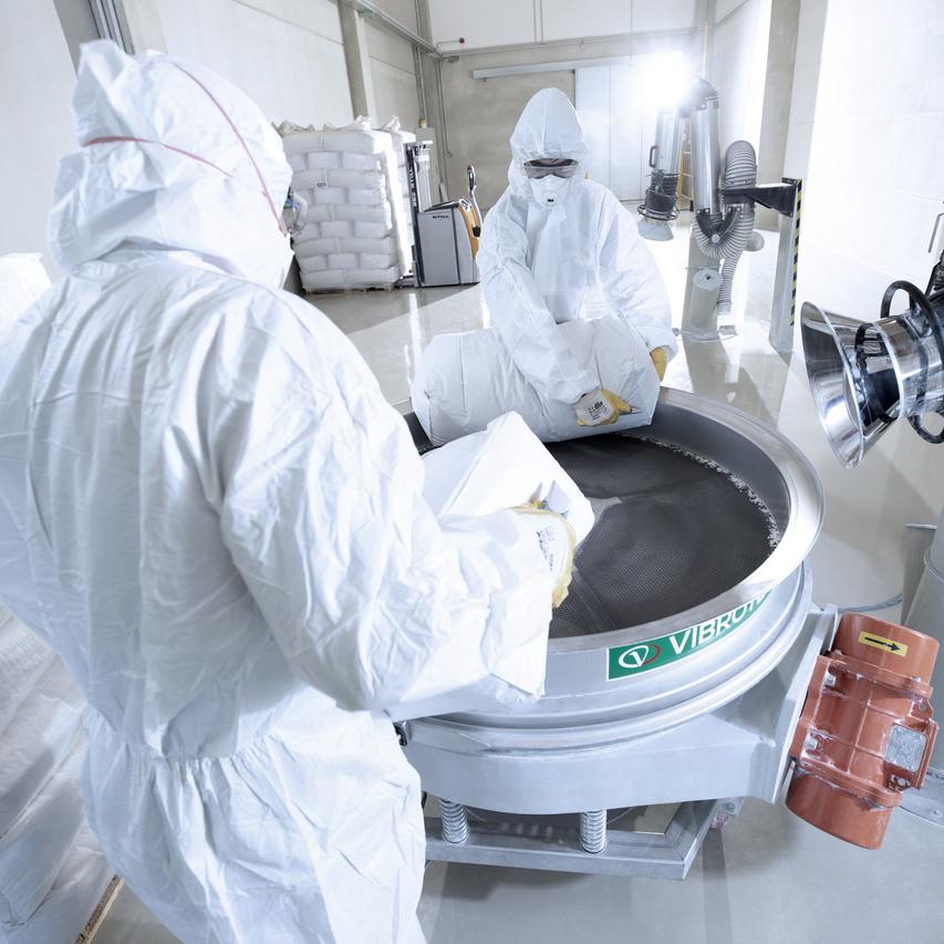 Industrielle Siebung von Granulat