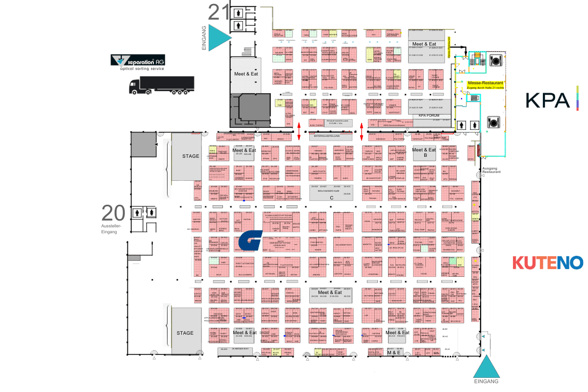 Hallenplan KUTENO 2025