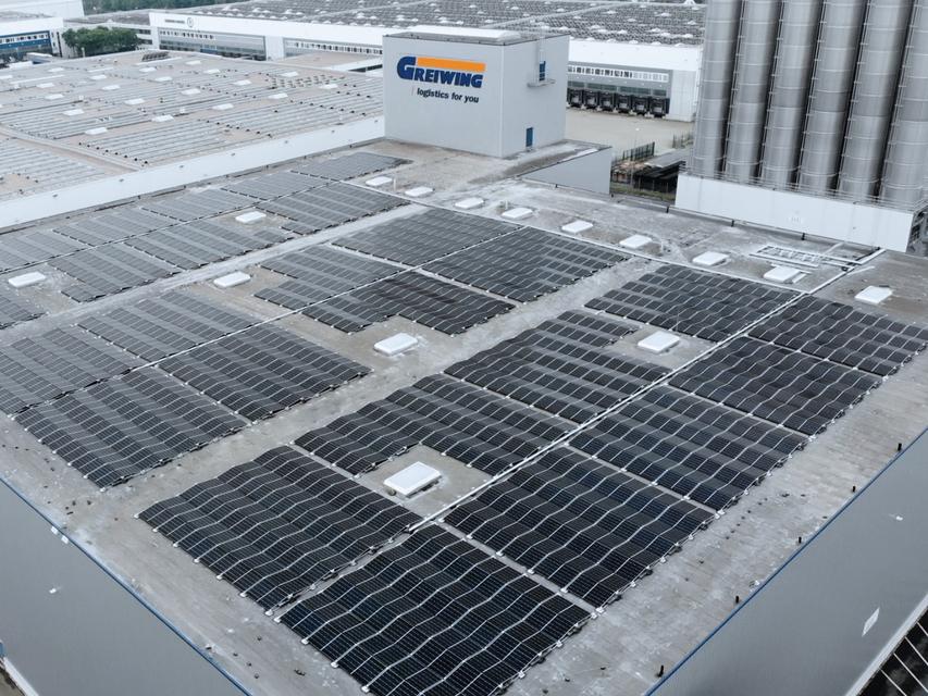 Photovoltaikanlage am Standort von GREIWING in Duisburg